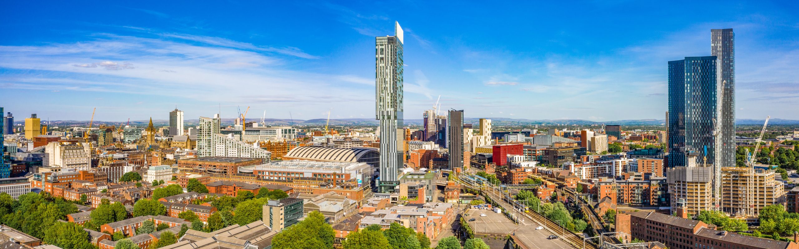 Skyline view of Manchester city centre